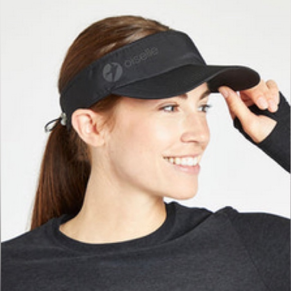 Oiselle Black Visor Hat - foldable!